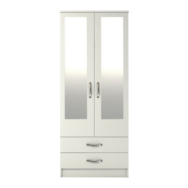 Two Door Wardrobe With Glass
