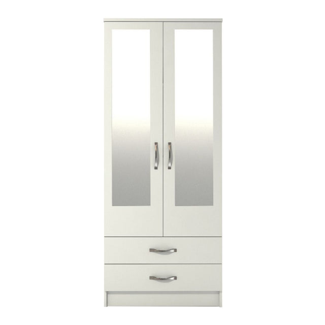 Two Door Wardrobe With Glass