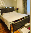 Line Down Bed With Glass Bed